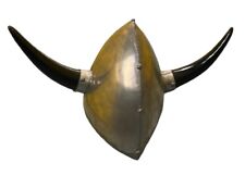 Helmet Viking Horns Medieval Armor Warrior Steel - Hand Made Norway - Signed