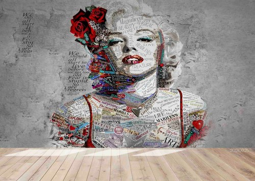 Marilyn monroe graffiti - 3d,