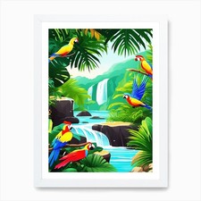 Colorful Parrots In The Jungle