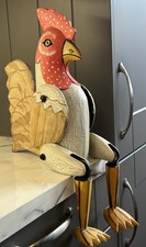 Carved Wooden Rooster Hand