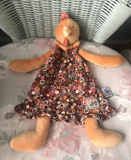 MOULIN ROTY FELICIE HEN CHICKEN BIRD COMFORTER BLANKIE SOFT TOY DOUDOU ORANGE