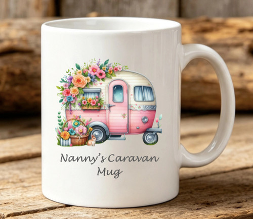 Personalised mug caravan - -,
