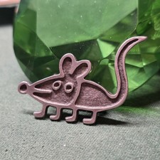 Unique Metal Mouse Brooch – Signed “Sam Ford”