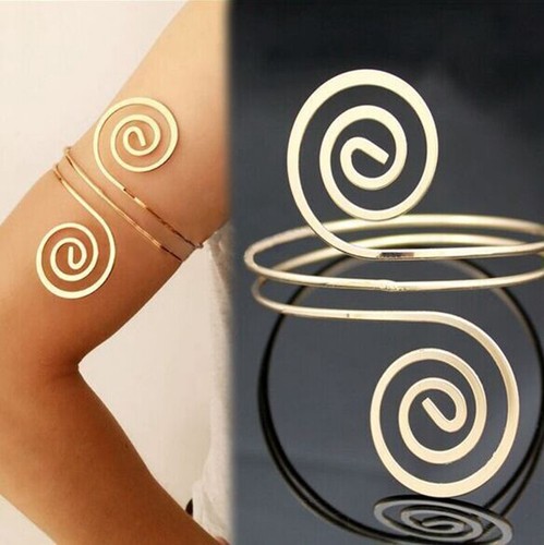 Upper arm cuff golden - golden, silver