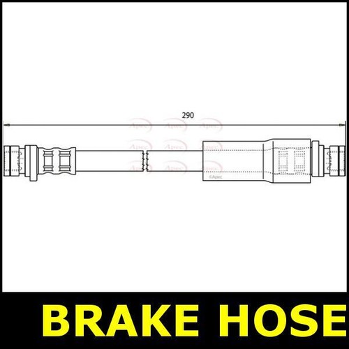 Brake hose rear - hose, for