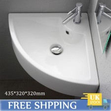 Small Corner Wall Mount Bathroom Sink 435mm*320mm*320mm Mini Vanity Vessel Sink