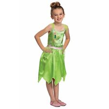 Kids Disney Standard Tinkerbell Costume Girls Green Fairy Fancy Dress