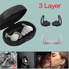 1 Box Ear Plugs Noise Cancelling Soft Reusable 3 Layer Earplug for Sleep Work