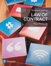 Law of Contract (Foundation Studies in Law Series) By Paul Richards