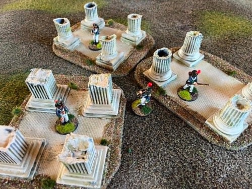 28mm greek style ruins - x,