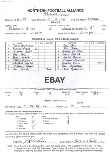 Ponteland 2 - 96/97, 2-2