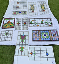 ANTIQUE VINTAGE STAINED GLASS