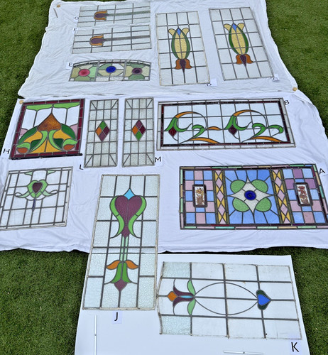 Antique vintage stained glass - antique,