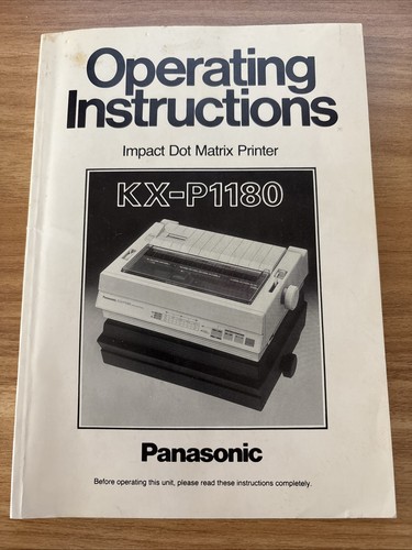 Panasonic p1180 operating - panasonic, kx-p1180