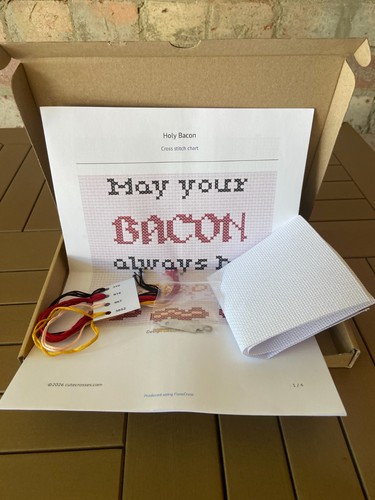 Funny bacon quote cross - quote,