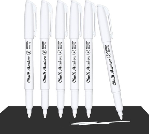 White chalk pen - white, liquid