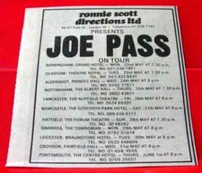 Joe Pass UK Tour Vintage