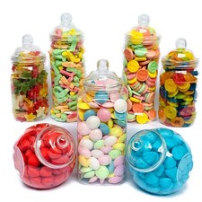 Large Plastic Sweet Jars x7