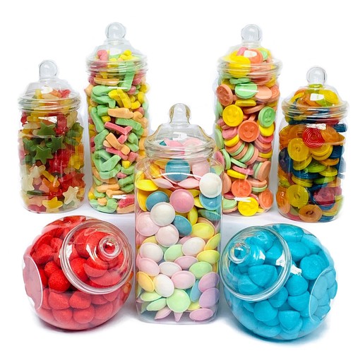 Large plastic sweet jars - plastic,