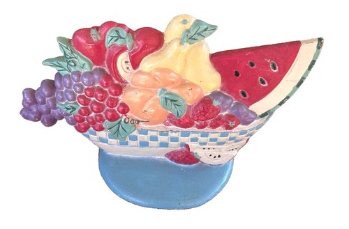 Vtg fruit basket doorstop - -,