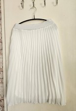 Ivory Pleated Skirt Women Size