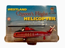ERTL Queen's Westland Flight Helicopter (Packing Crash) Die-Cast Model