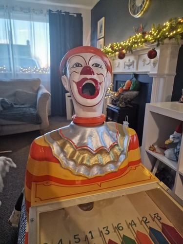 Retro fairground clown - retro,