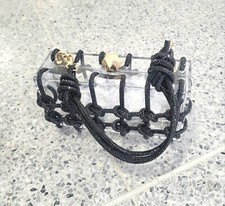 Transparent Knot Rope CLUTCH bag Evening Prom Diamante Wedding 