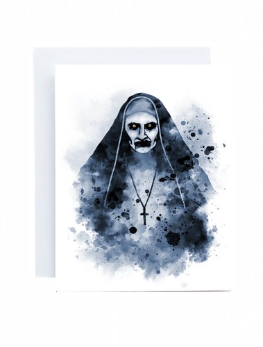 Demon nun 5x7 greeting - nun,