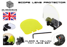 Airsoft rifle scope lens protector shield for red dot Acog sights 20mm rail