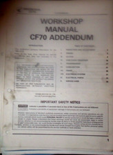 HONDA CF70 ADDENDUM MANUAL  (PICTURE OF CONTENTS ) GENUINE MANUAL