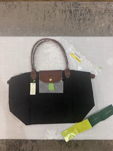 Black longchamp tote bag with - black,