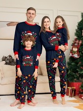 Family Matching Christmas Pyjamas Adult Kids Baby Xmas Nightwear Pajamas Pjs Set