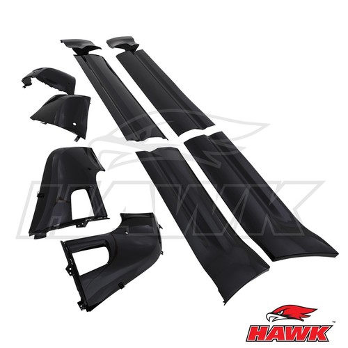 Gloss black 6pc body - black, cladding