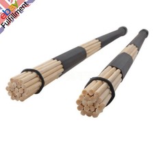 15.7" Lower Volumes Hot Rods Bamboo Drum Sticks Professional Brushes 19 Dowels Z