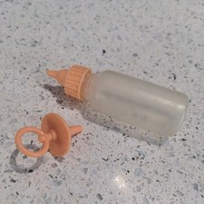 Vintage Original Palitoy Tiny Tears Pink Dummy & Bottle - 1960s