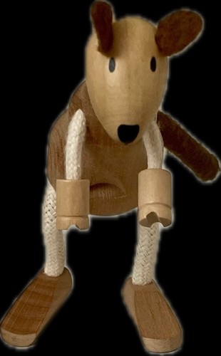 Anamalz wooden kangaroo toy - anamalz,