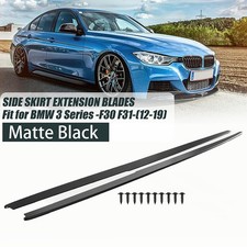 FOR BMW 3 SERIES F30 F31 M SPORT MP STYLE CAR SIDE SKIRT EXTENSION BLADES 12+