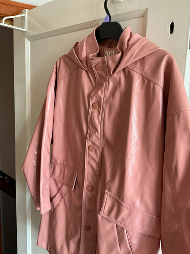 Zara girls pink hooded rain - pink,