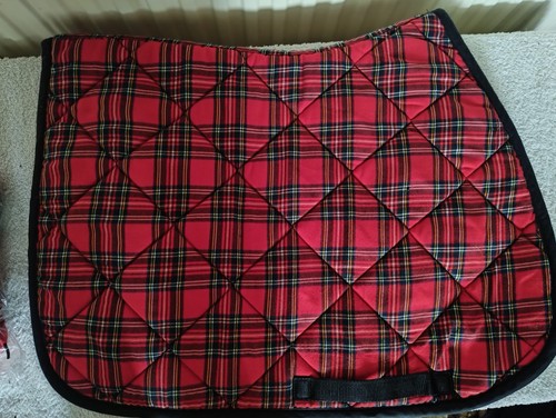 Dark horse equestrian tartan - horse,