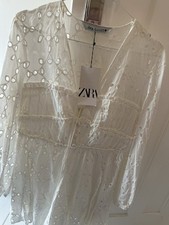 Zara White Lace Pretty Dress