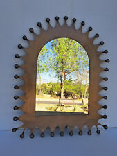 25" PUNCHED TIN MIRROR Mexican handmade hacienda style mirror, folk art