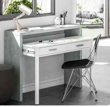 Desk Artic Concrete Grey & White Desk/Dressing Table or Console Table