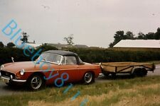 MGB Roadster  RVL329L Rostyle Wheels  Large Trailer 1974 original 35 mm Slide 
