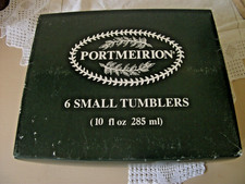 SET SIX BOXED PORTMEIRION BOTANIC GARDEN TUMBLERS  285ml / 10 fl.oz