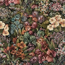 Vtg Floral Tapestry Fabric