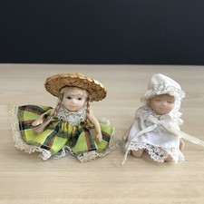 Miniature Porcelain Doll x 2