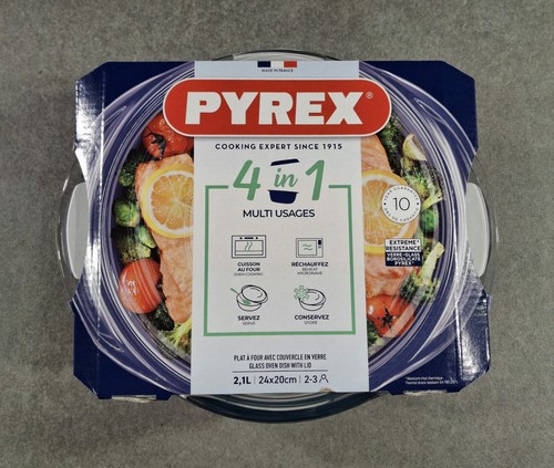 Pyrex 1l round glass - 1, 2.1l