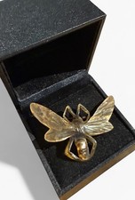 Art Deco Hornet Brooch Carved