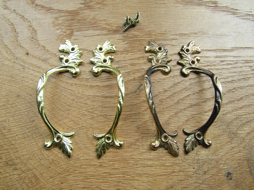 Pair ornate decorative pull - pair,